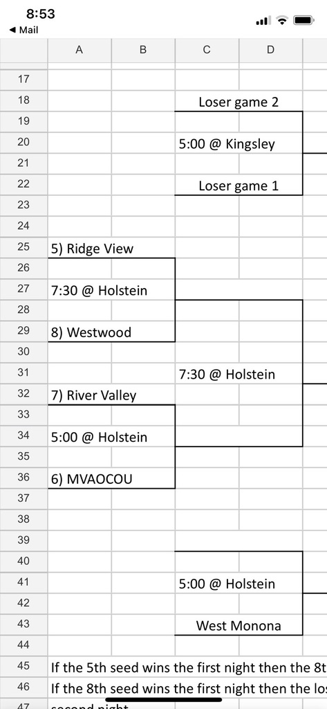 WVC baseball bracket