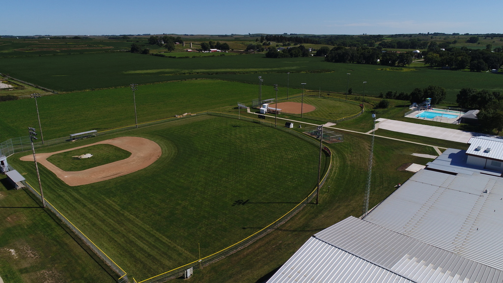 Baseball and softball fields.